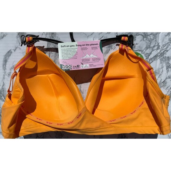 Kindly Yours Sustainable So Comfy Bra XXXL Blazing Orange Recycled Nylon - Picture 2 of 9